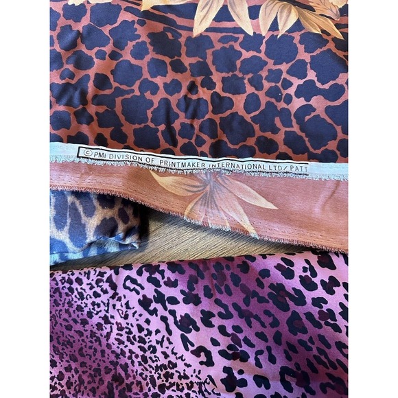 Jungle‎ Animal Border Print Fabric Printmaker International Giraffe Leopard - Picture 3 of 9